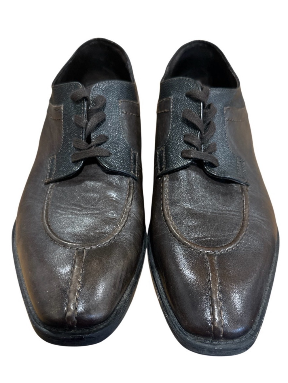BACCO BUCCI Dark Brown Leather Made In Italy Shoes 9.5